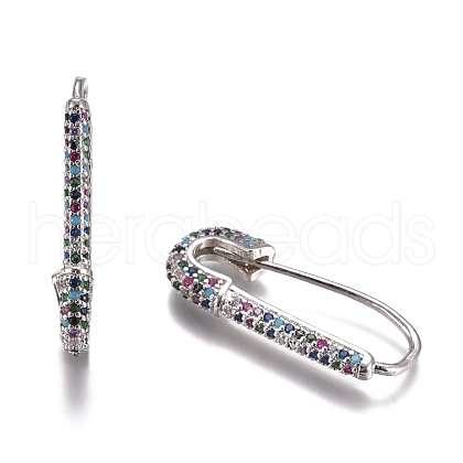 Brass Hoop Earrings EJEW-K085-01P-1