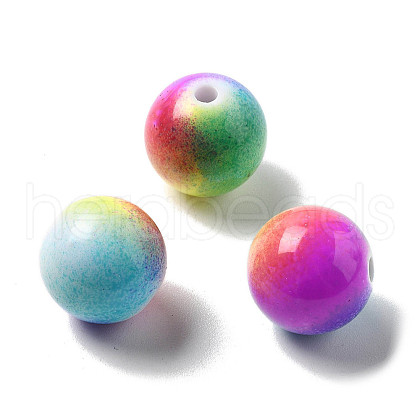 Baking Paint Opaque Acrylic Beads OACR-H049-02A-1