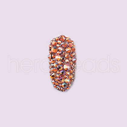 Glass Rhinestone Flat Back Cabochons RGLA-S002-04SS-44-1