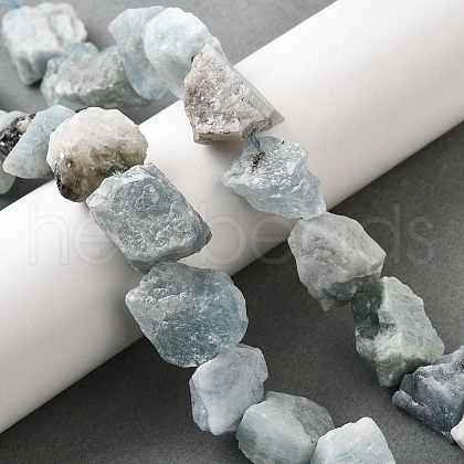 Natural Aquamarine Beads Strands G-S386-C18-1