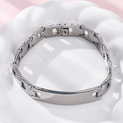 201 Stainless Steel Watch Band Chain Bracelets BJEW-B078-175P-1