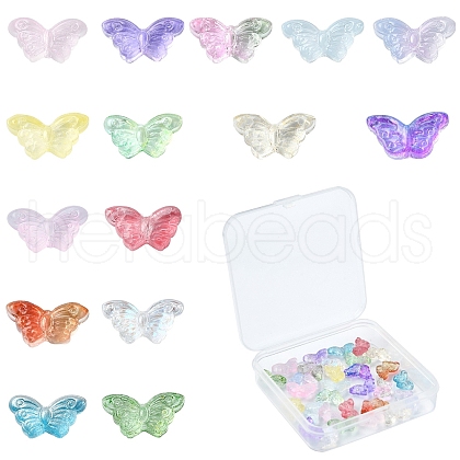 15 Styles Transparent Glass Beads GLAA-YW0003-70-1
