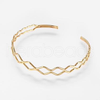 Brass Cuff Bangles BJEW-K153-01A-1