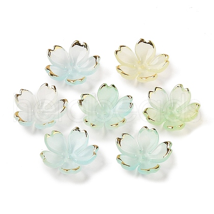 Acrylic Bead Caps OACR-H119-01B-1