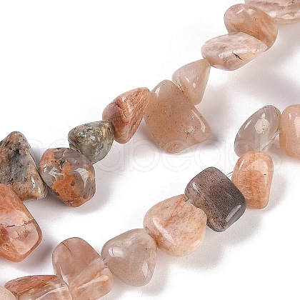 Natural Multi-Moonstone Nuggets Beads Strands G-B125-A19-01-1