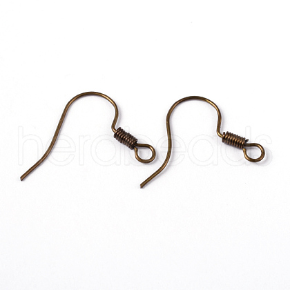 Antique Bronze Brass Earring Hooks X-KK-Q363-AB-NF-1