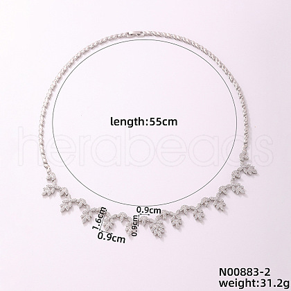 Minimalist Flower Brass Micro Pave Cubic Zirconia Pendant Necklaces for Women TI5363-1-1