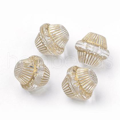 Plating Transparent Acrylic Beads PACR-Q115-57-1