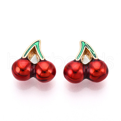 Brass Enamel Charms KK-N265-03G-1