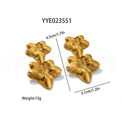 Fashionable Irregular Stainless Steel Stud Earrings for Women MT3122-8-1