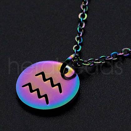 201 Stainless Steel Pendants Necklaces NJEW-S105-JN627-11-1