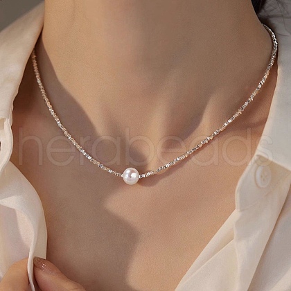 Mother's Day Jewellery Natural Freshwater Pearl Necklaces PW-WG78554-06-1
