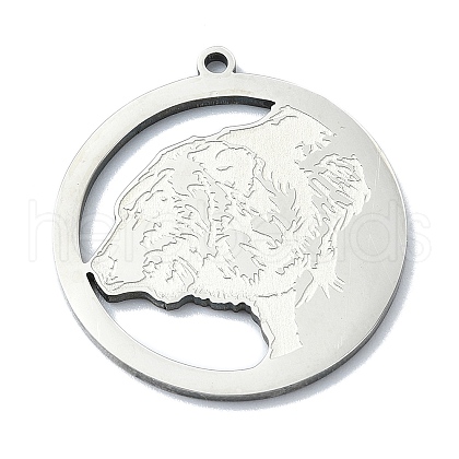 Non-Tarnish 201 Stainless Steel Pendants STAS-R118-04P-1