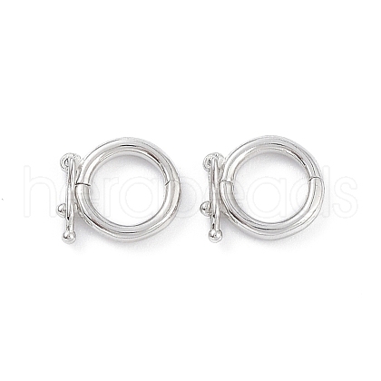 Anti-Tarnish Rhodium Plated 925 Sterling Silver Twister Clasps STER-K173-26P-1