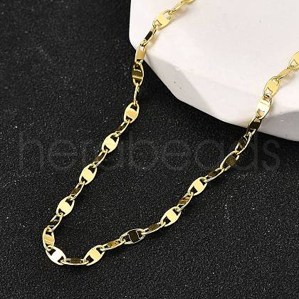 Brass Mariner Link Chain Necklaces NJEW-M108-06G-1