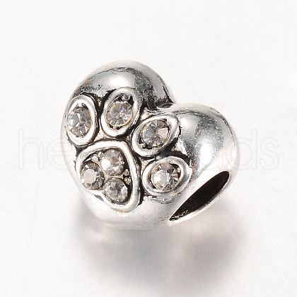 Alloy Rhinestone European Beads MPDL-T002-B03-1