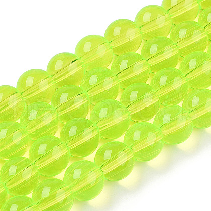 Baking Painted Glass Beads Strands DGLA-Q023-8mm-DB20-1