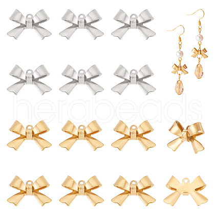 Unicraftale 40Pcs 2 Colors Ion Plating(IP) 304 Stainless Steel Pendants STAS-UN0060-44-1