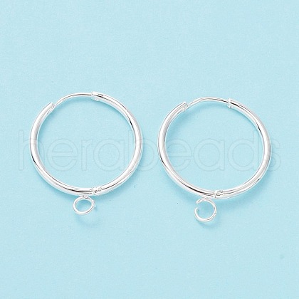 201 Stainless Steel Huggie Hoop Earring Findings STAS-P283-01N-S-1