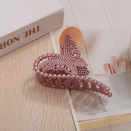 Heart with Butterfly Alloy Claw Hair Clips PW-WG65B65-01-1