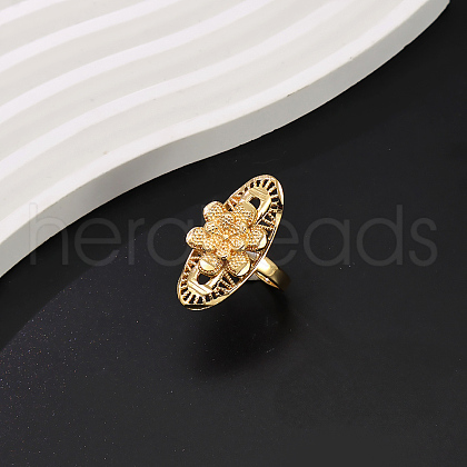 Elegant Hollow Flower Brass Finger Rings for Women MU9448-1-1