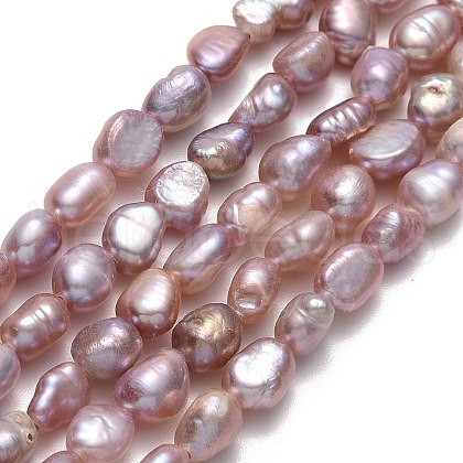 Natural Cultured Freshwater Pearl Beads Strands PEAR-A005-10C-01-1