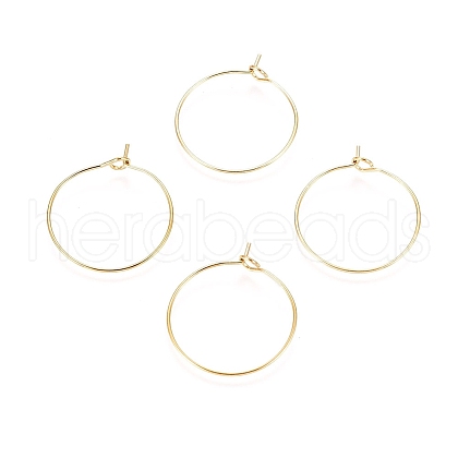 Ion Plating(IP) 316L Surgical Stainless Steel Hoop Earring Findings X-STAS-D164-06G-1