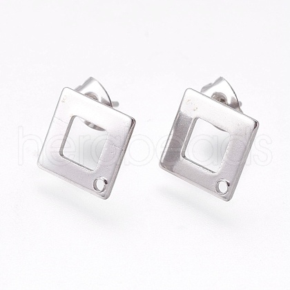 Tarnish Resistant 304 Stainless Steel Stud Earring Findings STAS-O119-13P-1
