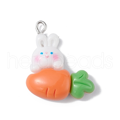 Opaque Resin Pendants RESI-D064-02P-09-1