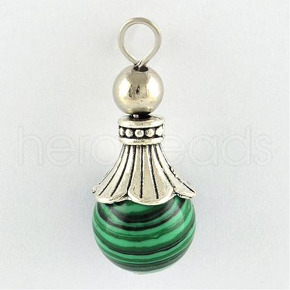 Malachite Pendants G-Q459-02G-1