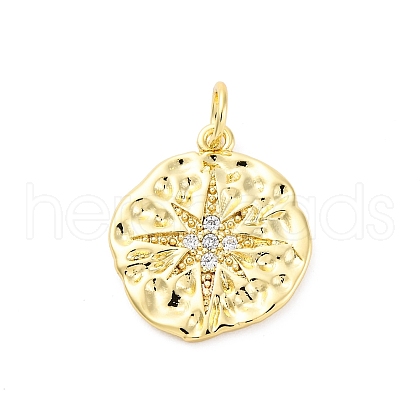 Brass Micro Pave Cubic Zirconia Pendants KK-D325-55G-1