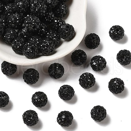 Pave Disco Ball Beads X1-RB-A130-10mm-13-1