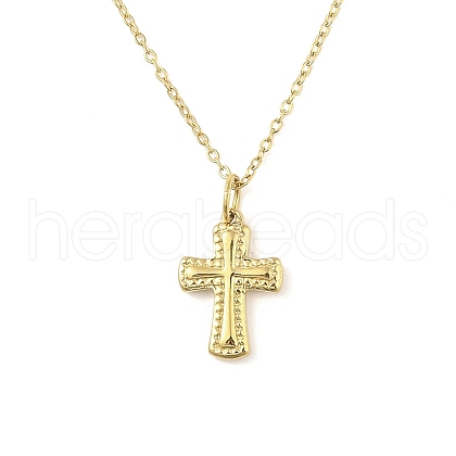Ion Plating(IP) 304 Stainless Steel Pendant Necklaces for Women NJEW-B080-01G-1