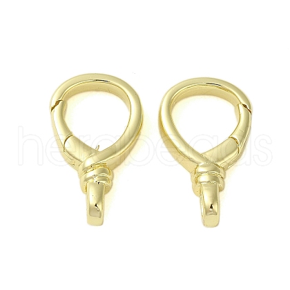 Brass Spring Gate Rings KK-B089-15G-1