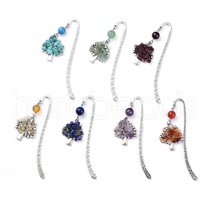 Tibetan Style Alloy Bookmarks AJEW-JK00158-1