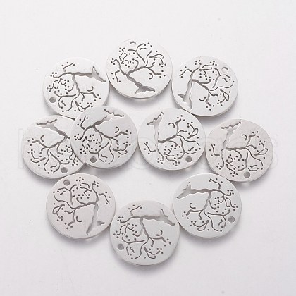 Non-Tarnish 201 Stainless Steel Pendants STAS-Q201-T399-1