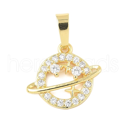 Brass Micro Pave Cubic Zirconia Pendants KK-D357-16D-G-1