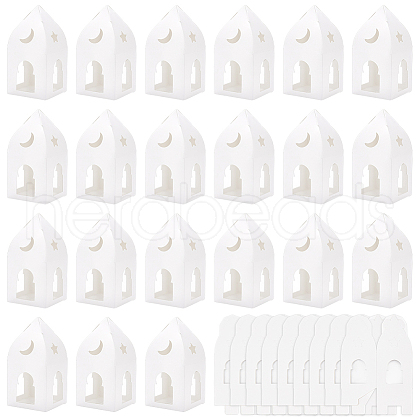 House Shaped Paper Gift Boxes with Visible Window CON-WH0088-90-1