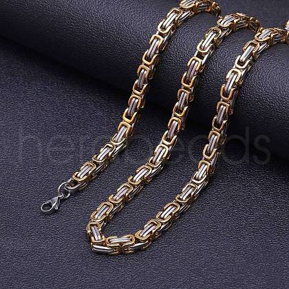 Stainless Steel Byzantine Chain Necklaces for Men FS-WG56795-192-1