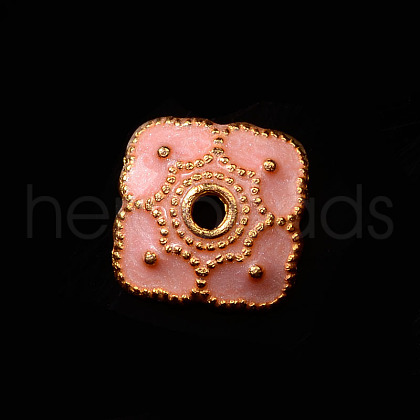 Alloy Enamel Bead Caps FIND-WH0110-825G-04-1