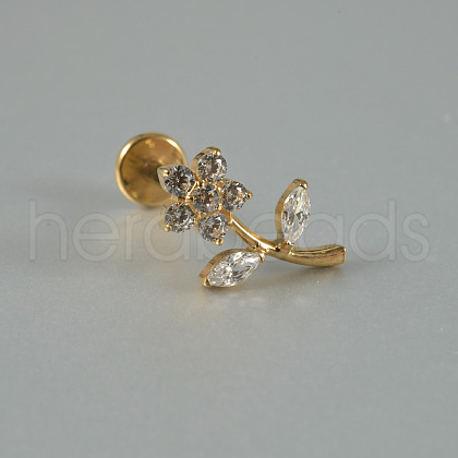 G23 Titanium Alloy Pave Clear Cubic Zirconia Labrets FS-WG13971-04-1