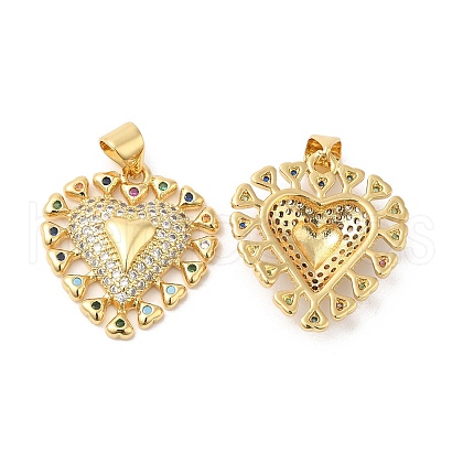 Brass Micro Pave Colorful Cubic Zirconia Pendants ZIRC-L103-003G-1