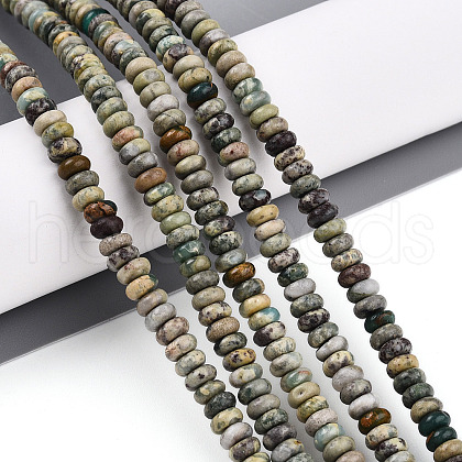 Natural Aqua Terra Jasper Beads Strands G-T140-83-1