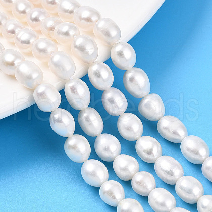 Natural Cultured Freshwater Pearl Beads Strands PEAR-N012-07W-1