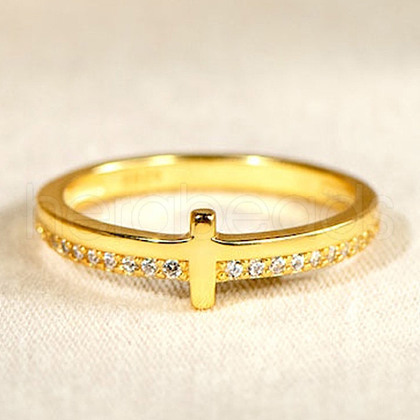 Alloy Rhinestone Plain Band Rings PW-WGCCD43-02-1
