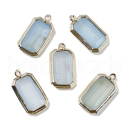 Natural Dyed Jade Imitation Aquamarine Pendants G-U019-04G-01-1