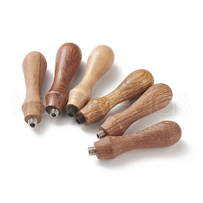 (Defective Closeout Sale: Crooked Screw Head) Pear Wood Handle AJEW-XCP0001-84-1