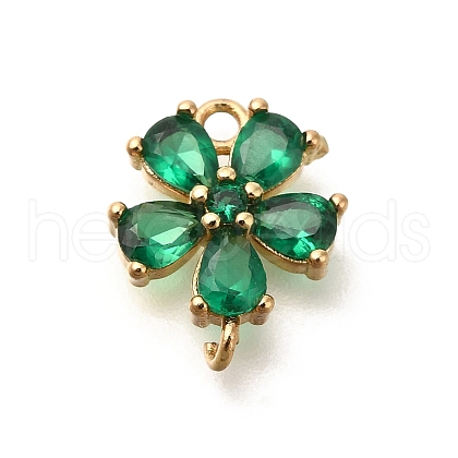 Brass Micro Pave Cubic Zirconia Pendants KK-M295-15G-01-1
