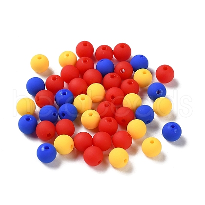 Rubberized Style Imitated Silicone Acrylic Beads X1-MACR-D029-01L-1