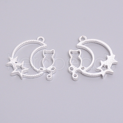 Alloy Open Back Bezel Pendants PALLOY-WH0072-89S-RS-1